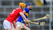 24 August 2019; Billy Seymour of Tipperary in action against James Keating of Cork during the Bord Gáis Energy GAA Hurling All-Ireland U20 Championship Final match between Cork and Tipperary at LIT Gaelic Grounds in Limerick. Photo by Piaras Ó Mídheach/Sportsfile