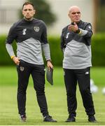 27 August 2019; Stephen Rice, left, and Republic of Ireland interim manager Tom O'Connor during Republic of Ireland WNT training session at Johnstown Estate in Enfield, Co Meath. Photo by Eóin Noonan/Sportsfile
