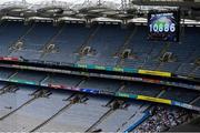 25 August 2019; Official attendance is show on the screen during the TG4 All-Ireland Ladies Senior Football Championship Semi-Final match between Dublin and Cork at Croke Park in Dublin. Photo by Eóin Noonan/Sportsfile