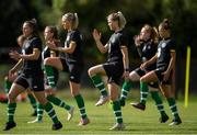 28 August 2019; Eabha O'Mahony, third right, during Republic of Ireland WNT training session at Johnstown House in Enfield, Co Meath. Photo by Harry Murphy/Sportsfile