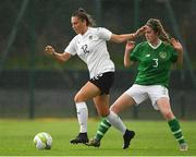 29 August 2019; Jessica Frieser of Austria in action against Kelsey Munroe of Republic of Ireland during the Women's U19 International Friendly match between Republic of Ireland and Austria at Home Farm FC in Dublin. Photo by Matt Browne/Sportsfile