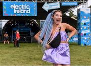 30 August 2019; Festival-goer Saoirse Austin from Portarlington, Co. Laois, in attendance at the Electric Ireland Throwback Stage during day one of Electric Picnic 2019 at Stradbally in Laois. Nostalgia awaits! Electric Ireland’s Throwback Stage opens for a weekend of fun at Electric Picnic. Over 50,000 will descend on Stradbally for Electric Picnic, this weekend. This year, Electric Ireland’s Throwback Stage holds a weekend of nostalgic fun in store, including headliners Bonnie Tyler, N-Trance, Mr. Motivator and Lords of Strut. One of the most popular stages at the festival, Electric Ireland’s Throwback Stage has previously played host to pop legends B*witched, Johnny Logan, Heather Small, 5ive, S Club Party, Ace of Base, 2 Unlimited, The Vengaboys and Bananarama – to name a few. Share in the nostalgia of the Electric Ireland Throwback Stage, visit: www.twitter.com/ElectricIreland, www.facebook.com/ElectricIreland,  www.instagram.com/ElectricIreland. #ThrowbackThrowdown  Photo by Sam Barnes/Sportsfile