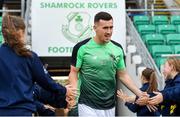 30 August 2019; Aaron Greene of Shamrock Rovers makes his way to the pitch prior to the SSE Airtricity League Premier Division match between Shamrock Rovers and Bohemians at Tallaght Stadium in Dublin. Photo by Seb Daly/Sportsfile