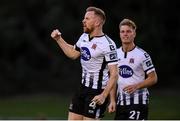 30 August 2019; Seán Hoare of Dundalk celebrates after scoring his side's second goal during the SSE Airtricity League Premier Division match between UCD and Dundalk at The UCD Bowl in Belfield, Dublin. Photo by Ben McShane/Sportsfile