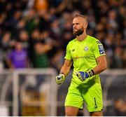 30 August 2019; Alan Mannus of Shamrock Rovers celebrates following his side's first goal during the SSE Airtricity League Premier Division match between Shamrock Rovers and Bohemians at Tallaght Stadium in Dublin. Photo by Seb Daly/Sportsfile