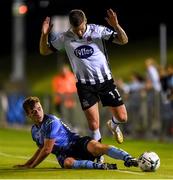 30 August 2019; Patrick McEleney of Dundalk in action against Harry McEvoy of UCD during the SSE Airtricity League Premier Division match between UCD and Dundalk at The UCD Bowl in Belfield, Dublin. Photo by Ben McShane/Sportsfile
