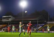 30 August 2019; Ciarán Kilduff of Shelbourne in action against Derek Daly of Bray Wanderers during the SSE Airtricity League First Division match between Shelbourne and Bray Wanderers at Tolka Park in Dublin. Photo by Harry Murphy/Sportsfile