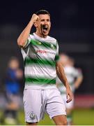 30 August 2019; Aaron Greene of Shamrock Rovers celebrates following his side's victory during the SSE Airtricity League Premier Division match between Shamrock Rovers and Bohemians at Tallaght Stadium in Dublin. Photo by Seb Daly/Sportsfile
