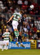 30 August 2019; Andre Wright of Bohemians in action against Lee Grace of Shamrock Rovers during the SSE Airtricity League Premier Division match between Shamrock Rovers and Bohemians at Tallaght Stadium in Dublin. Photo by Seb Daly/Sportsfile