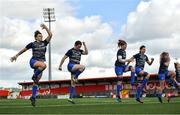 31 August 2019; The Leinster team warm-up ahead of the Women’s Interprovincial Championship match between Munster and Leinster at Irish Independent Park in Cork. Photo by Ramsey Cardy/Sportsfile