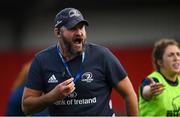 31 August 2019; Leinster head coach Ben Armstrong during the Women’s Interprovincial Championship match between Munster and Leinster at Irish Independent Park in Cork. Photo by Ramsey Cardy/Sportsfile