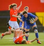 31 August 2019; Hannah O’Connor of Leinster is tackled by Nicole Cronin of Munster during the Women’s Interprovincial Championship match between Munster and Leinster at Irish Independent Park in Cork. Photo by Ramsey Cardy/Sportsfile
