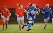 31 August 2019; Hannah O’Connor of Leinster makes a break during the Women’s Interprovincial Championship match between Munster and Leinster at Irish Independent Park in Cork. Photo by Ramsey Cardy/Sportsfile