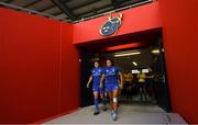 31 August 2019; Lindsay Peat, left, and Sene Naoupu of Leinster return for the second half of the Women’s Interprovincial Championship match between Munster and Leinster at Irish Independent Park in Cork. Photo by Ramsey Cardy/Sportsfile