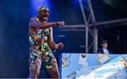 31 August 2019; Mr Motivator performs at the Electric Ireland Throwback Stage during day two of Electric Picnic 2019 at Stradbally in Laois. Lycra Legend Mr Motivator takes to Electric Ireland’s Throwback Stage. Fitness Fanatic Mr Motivator got the crowd going at Electric Ireland’s Throwback Stage and energised fans with some motivating moves. Electric Ireland’s Throwback Stage is in full swing with headliners Bonnie Tyler, N-Trance and Lords of Strut – all still to take to the stage. One of the most popular stages at the festival, Electric Ireland’s Throwback Stage has previously played host to pop legends B*witched, Johnny Logan, Heather Small, 5ive, S Club Party, Ace of Base, 2 Unlimited, The Vengaboys and Bananarama – to name a few. Share in the nostalgia of the Electric Ireland Throwback Stage, visit: www.twitter.com/ElectricIreland, www.facebook.com/ElectricIreland, www.instagram.com/ElectricIreland.  #ThrowbackThrowdown. Photo by Sam Barnes/Sportsfile