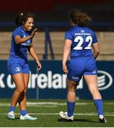 31 August 2019; Sene Naoupu, left, and Jenny Murphy of Leinster following the Women’s Interprovincial Championship match between Munster and Leinster at Irish Independent Park in Cork. Photo by Ramsey Cardy/Sportsfile