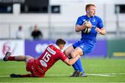31 August 2019; Gavin Mullin of Leinster is tackled by Kallum Evans of Scarlets during the The Celtic Cup Round 2 match between Leinster A and Scarlets A at Energia Park in Donnybrook, Dublin. Photo by Harry Murphy/Sportsfile