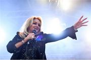 31 August 2019; Bonnie Tyler performs at the Electric Ireland Throwback Stage during day two of Electric Picnic 2019 at Stradbally in Laois. It’s a Total Eclipse (of the Heart) at Electric Ireland’s Throwback Stage. Bonnie Tyler made her triumphant return to the Electric Ireland Throwback Stage. Back by popular demand, the queen of power ballads, electrified the audience with an unforgettable set. The Throwback Stage is in full flow with headliners N-Trance set to close the stage tomorrow night. One of the most popular stages at the festival, Electric Ireland’s Throwback Stage has previously played host to pop legends B*witched, Johnny Logan, Heather Small, 5ive, S Club Party, Ace of Base, 2 Unlimited, The Vengaboys and Bananarama – to name a few. Share in the nostalgia of the Electric Ireland Throwback Stage, visit: www.twitter.com/ElectricIreland, www.facebook.com/ElectricIreland, www.instagram.com/ElectricIreland. #ThrowbackThrowdown. Photo by Sam Barnes/Sportsfile