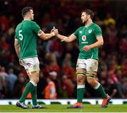 31 August 2019; James Ryan, left, and team-mate Iain Henderson of Ireland after the Under Armour Summer Series 2019 match between Wales and Ireland at the Principality Stadium in Cardiff, Wales. Photo by Brendan Moran/Sportsfile
