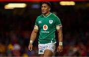 31 August 2019; Bundee Aki of Ireland during the Under Armour Summer Series 2019 match between Wales and Ireland at the Principality Stadium in Cardiff, Wales. Photo by Brendan Moran/Sportsfile