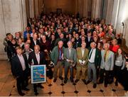 31 August 2019; Author Iain Maclean, front left, and guests during the Liffey Descent Book Launch at City Hall in Dublin. Photo by Seb Daly/Sportsfile