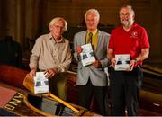 31 August 2019; Author Iain Maclean, centre, with friends Norman Rowe, left, and Malcom Kerry, right, during the Liffey Descent Book Launch at City Hall in Dublin. Photo by Seb Daly/Sportsfile