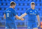 31 August 2019; Jack Kelly, right, and Ronan Foley of Leinster during the The Celtic Cup Round 2 match between Leinster A and Scarlets A at Energia Park in Donnybrook, Dublin. Photo by Harry Murphy/Sportsfile