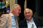 31 August 2019; Former Dublin footballer Tony Hanahoe with former Olympic gold medalist Ronnie Delany during a GPA Football Legends Lunch at Croke Park in Dublin. Photo by Matt Browne/Sportsfile