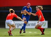 31 August 2019; Elaine Anthony of Leinster during the Women’s Interprovincial Championship match between Munster and Leinster at Irish Independent Park in Cork. Photo by Ramsey Cardy/Sportsfile