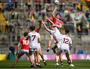 1 September 2019; Jack Lawton of Cork in action against James McLaughlin of Galway during the Electric Ireland GAA Football All-Ireland Minor Championship Final match between Cork and Galway at Croke Park in Dublin. Photo by Harry Murphy/Sportsfile