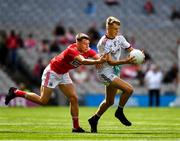 1 September 2019; Cian Hernon of Galway in action against Adam Walsh Murphy of Cork during the Electric Ireland GAA Football All-Ireland Minor Championship Final match between Cork and Galway at Croke Park in Dublin. Photo by Ray McManus/Sportsfile