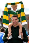 1 September 2019; Kerry supporters Ross Griffin, age 4, and his father Fergal, from Glenbeigh, Kerry, prior to the GAA Football All-Ireland Senior Championship Final match between Dublin and Kerry at Croke Park in Dublin. Photo by Seb Daly/Sportsfile