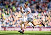 1 September 2019; Daniel Cox of Galway celebrates shoots to score his side's first goal during the GAA Football All-Ireland Senior Championship Final match between Dublin and Kerry at Croke Park in Dublin. Photo by Harry Murphy/Sportsfile