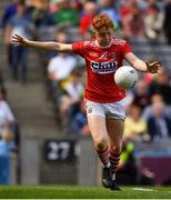 1 September 2019; Ryan O’Donovan of Cork shoots to score his side's third goal, in extra-time, during the Electric Ireland GAA Football All-Ireland Minor Championship Final match between Cork and Galway at Croke Park in Dublin. Photo by Piaras Ó Mídheach/Sportsfile