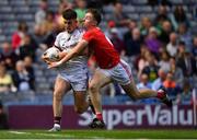 1 September 2019; Tomo Culhane of Galway in action against Neil Lordan of Cork during the Electric Ireland GAA Football All-Ireland Minor Championship Final match between Cork and Galway at Croke Park in Dublin. Photo by Piaras Ó Mídheach/Sportsfile