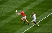 1 September 2019; Conor Corbett of Cork in action against Ethan Fiorentini of Galway after the Electric Ireland GAA Football All-Ireland Minor Championship Final match between Cork and Galway at Croke Park in Dublin. Photo by Daire Brennan/Sportsfile