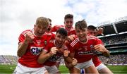 1 September 2019; Cork plaayers celebrate their team's victory following the Electric Ireland GAA Football All-Ireland Minor Championship Final match between Cork and Galway at Croke Park in Dublin. Photo by Harry Murphy/Sportsfile