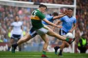 1 September 2019; David Clifford of Kerry in action against Jack McCaffrey of Dublin during the GAA Football All-Ireland Senior Championship Final match between Dublin and Kerry at Croke Park in Dublin. Photo by Ramsey Cardy/Sportsfile