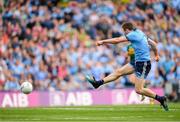 1 September 2019; Jack McCaffrey of Dublin scoring his side's first goal during the GAA Football All-Ireland Senior Championship Final match between Dublin and Kerry at Croke Park in Dublin. Photo by Eóin Noonan/Sportsfile