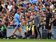1 September 2019; Jonny Cooper of Dublin shakes hands with Dublin manager Jim Gavin after being shown a red card during the GAA Football All-Ireland Senior Championship Final match between Dublin and Kerry at Croke Park in Dublin. Photo by Seb Daly/Sportsfile