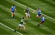 1 September 2019; Paul Geaney of Kerry in action against Dublin players, left to right, David Byrne, Michael Fitzsimons, and Jonny Cooper during the GAA Football All-Ireland Senior Championship Final match between Dublin and Kerry at Croke Park in Dublin. Photo by Daire Brennan/Sportsfile