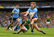 1 September 2019; Stephen O'Brien of Kerry has his shot blocked by Michael Fitzsimons of Dublin during the GAA Football All-Ireland Senior Championship Final match between Dublin and Kerry at Croke Park in Dublin. Photo by Seb Daly/Sportsfile