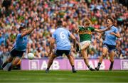 1 September 2019; Killian Spillane of Kerry scores his side's first goal despite the efforts of Brian Howard of Dublin during the GAA Football All-Ireland Senior Championship Final match between Dublin and Kerry at Croke Park in Dublin. Photo by Eóin Noonan/Sportsfile