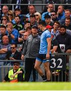 1 September 2019; Dublin manager Jim Gavin and Diarmuid Connolly during the GAA Football All-Ireland Senior Championship Final match between Dublin and Kerry at Croke Park in Dublin. Photo by Stephen McCarthy/Sportsfile