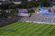 1 September 2019; The pre-match parade lead by The Artane Band pass in front of Hill 16 prior to the GAA Football All-Ireland Senior Championship Final match between Dublin and Kerry at Croke Park in Dublin. Photo by Stephen McCarthy/Sportsfile