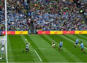1 September 2019; Dublin goalkeeper Stephen Cluxton saves a shot at goal by Paul Murphy of Kerry during the GAA Football All-Ireland Senior Championship Final match between Dublin and Kerry at Croke Park in Dublin. Photo by Stephen McCarthy/Sportsfile