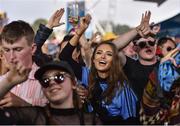 1 September 2019; Festival-goers in the crowd as Smash hits perform on the Electric Ireland Throwback Stage during day three of Electric Picnic 2019 at Stradbally in Laois. Smash Hits deliver a smashing performance at Electric Ireland’s Throwback Stage. It’s 90s time at Electric Ireland’s Throwback Stage as Smash Hits bring a smooth mix of nostalgic numbers to Stradbally. Closing out a weekend of throwback fun at Electric Ireland’s Throwback Stage – Smash Hits pave the way for the final headline act, N-Trance. This year, Electric Ireland’s Throwback Stage hosts a line-up of legends including headliners Bonnie Tyler, N-Trance, Mr. Motivator and Lords of Strut. One of the most popular stages at the festival, Electric Ireland’s Throwback Stage has previously played host to pop legends B*witched, Johnny Logan, Heather Small, 5ive, S Club Party, Ace of Base, 2 Unlimited, The Vengaboys and Bananarama – to name a few. Share in the nostalgia of the Electric Ireland Throwback Stage, visit: www.twitter.com/ElectricIreland, www.facebook.com/ElectricIreland, www.instagram.com/ElectricIreland.  #ThrowbackThrowdown. Photo by Sam Barnes/Sportsfile