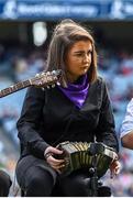 1 September 2019; Kilshannig Scór group performing at half time during the Electric Ireland GAA Football All-Ireland Minor Championship Final match between Cork and Galway at Croke Park in Dublin. Photo by Eóin Noonan/Sportsfile