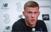 2 September 2019; James McClean during a Republic of Ireland press conference at the FAI National Training Centre in Abbotstown, Dublin. Photo by Stephen McCarthy/Sportsfile