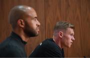 2 September 2019; James McClean, right, and Darren Randolph during a Republic of Ireland press conference at the FAI National Training Centre in Abbotstown, Dublin. Photo by Stephen McCarthy/Sportsfile